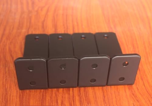4 Pack - L 5" x H 2" x W1.5, 5mm Thick Black L Shelf Bracket, Iron Shelf Brackets, Metal Shelf Brackets, Floating Shelf, Shelf Supports with Screws - size: 5''x2'', style: Black 4 Pack
