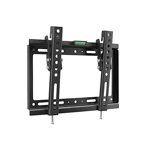 Suptek Tilt TV Wall Mount Bracket for Most 14-42 inch LED, LCD and Plasma TV Mount with Max 200x200mm VESA and 55lbs Loading Capacity, Fits Studs 8" Apart, Low Profile with Bubble Level (MT3202) - size: 14''-42" TV - for wood studs up to 8"