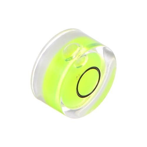 HARFINGTON 3pcs Round Bubble Level 12x6mm Mini Circular Bullseye Spirit Levels for Leveling Camera Tripod Telescope Workshop Turntable Pictures Frame Carpentry Measuring, Green - color: Green (Black Circle), size: 12x6mm