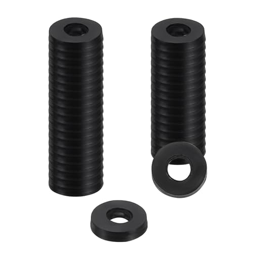 uxcell 36Pcs Rubber Washers, 1/4 OD x 1/8 ID x 0.05" Thickness Flat Washers for Bolts Spacers, Shower Head, Plumbing, Hose Connecting - size: 1/4 OD x 1/8 ID x 0.05"