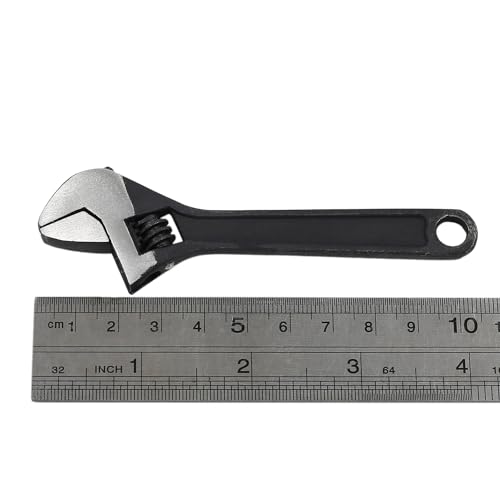 4 inch Mini Size Adjustable Spanner, Black Tiny Wrench, Mini Tool - color: Black, size: 4"
