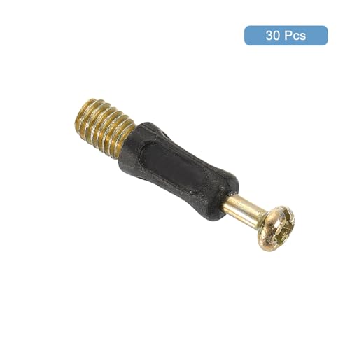 uxcell 30Pcs 32mm Furniture Connecting Fittings, Thread Bolts Dowels Screws - size: 32mm