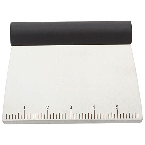 KitchenAid All Purpose Stainless Steel Dough Pastry Scraper/Chopper/Cutter with Measurement Scale, 6-Inch
