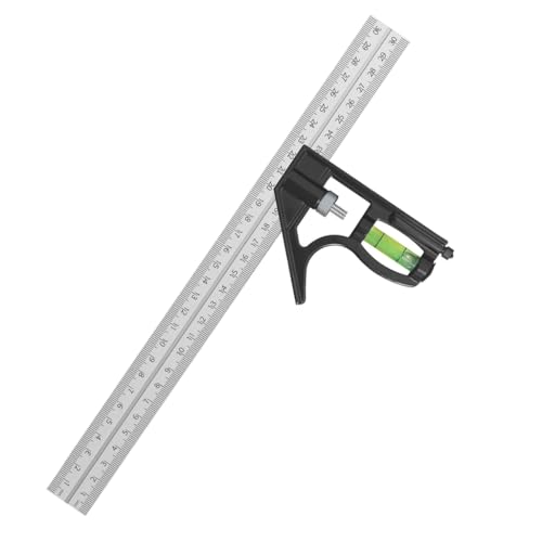 12-Inch Adjustable Combination Square, Metric & Imperial with Level