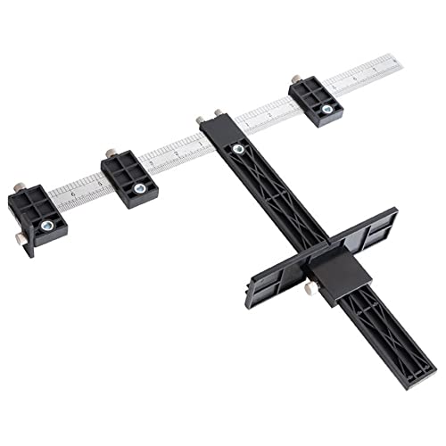 Joywayus Drill Punch Locator Cabinet Hardware Jig New Black Template Woodworking Accurate Drilling Tool - color: Black-abs