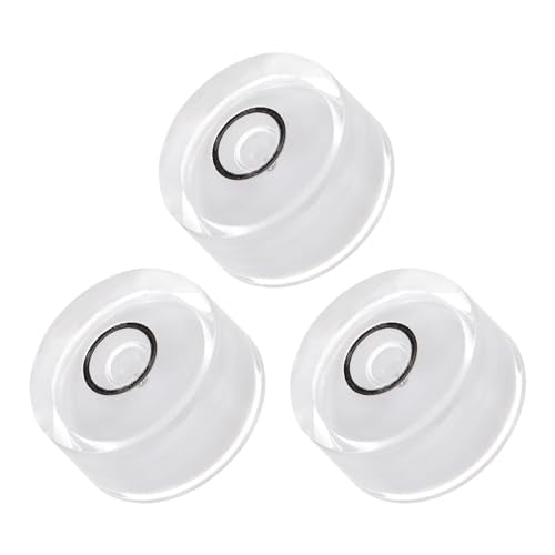 3pcs Small Circular Bubble Spirit Levels - [18mm Diameter 9mm Thickness] Mini Round RV Level Leveling Tools for Travel Trailer Turntable Camera, White - color: White, size: 18mm x 9mm