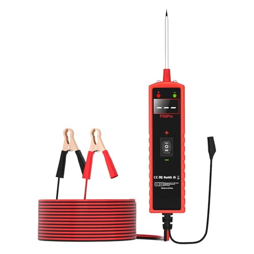 Power Circuit Probe Tester, 6-30V Automotive Circuit Tester, Test Light - color: Red