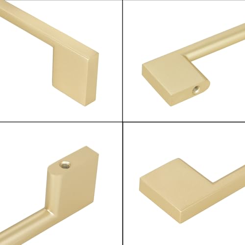 10 Pack 3 Inch(76mm) Cabinet Pulls Brushed Gold Kitchen Cabinet Handles Zinc Alloy Drawer Pulls Solid Cabinet Hardware - color: Brushed Gold, size: 3'' Hole Center(76mm)