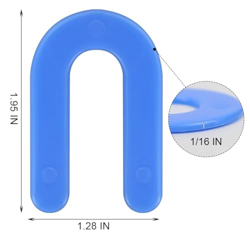DGSL 500 Pcs Horseshoe Shims U Shape Plastic Shims Tile Spacers 1/16 Inch - color: Blue, size: 1/16*500