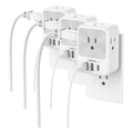 TESSAN Surge Protector Wall Outlet Extender, Multi Plug Outlet Splitter (Pack of 3) - color: Grey, size: 2 USB-A+1 USB-C (Pack of 3)
