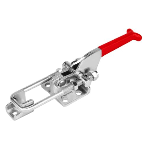 POWERTEC 1PK Toggle Clamp, 700 lbs Holding Capacity, 431 Adjustable U Bolt Latch w/ Antislip Hand Grip for Woodworking Jigs & Fixtures, Smoker, Tire Carrier, Tool Box, Cabinet (20307) - style: 431, 1PK
