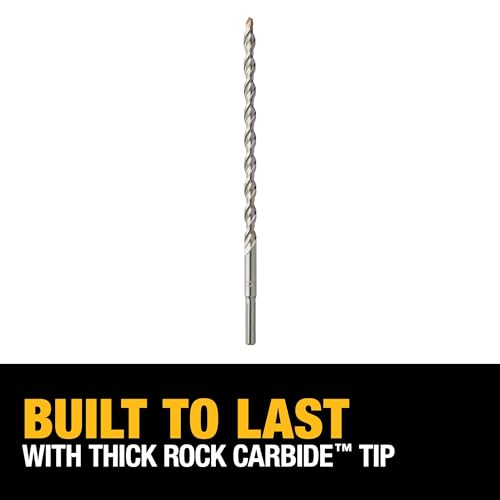 DEWALT Carbide Hammer Drill Bit, for Masonry, Concrete and Rock, Thick Rock Carbide Tip (DW5236)