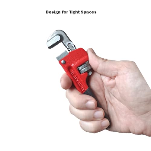 6 Inch Small Pipe Wrench Adjustable Heavy Duty for Tight Spaces