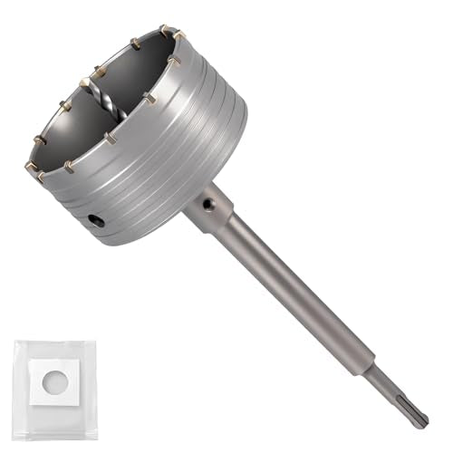 Professional 4-1/2" (115mm) Concrete Hole Saw 220mm SDS Plus & Dust Bag - size: 4-1/2" (115mm)