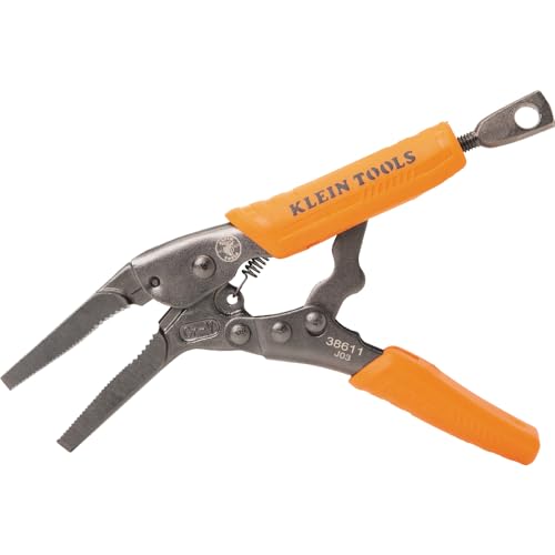 Klein Tools 38611 Long Nose Locking Pliers with Quick Release Handles, Ideal for Tight Spaces, High Torque and Gripping Power, 6-Inch - style: 6-In Long Nose
