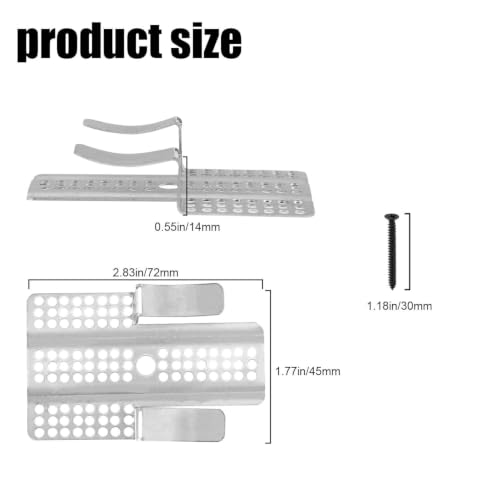 Drywall Repair Clips, 10-Piece Stainless Steel Fastener Kit for 1/2" and 5/8" Panels, Wall and Sheetrock DIY Home Improvement