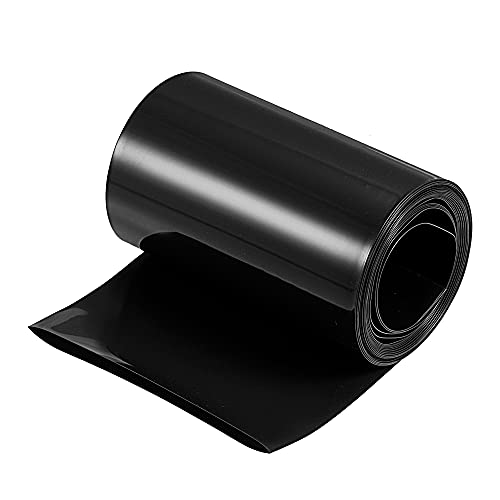 MECCANIXITY Battery Wrap PVC Heat Shrink Tubing 50mm Dia 80mm Flat 10 Feet(3meters) Black Good Insulation for Battery Pack - color: Black, size: 50mmx80mmx3m