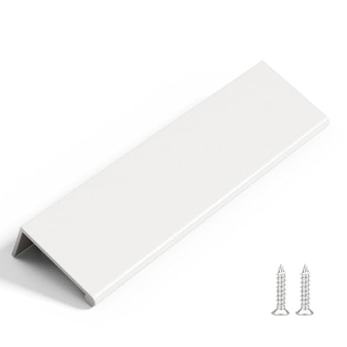 Rergy 10 Pack 5" Cabinet Pulls White Finger Pulls for Cabinets - color: White, size: Hole Center: 5in(128mm)
