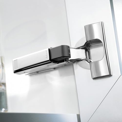 Blum 973A0500.01x20 973A Blumotion Straight Arm Full Overlay Hinge for Doors, Nickel Finish (Pack of 20)