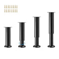 Furniture Legs Metal Adjustable 4 Pcs 4.72-7.08 inch, Adjustable Cabinet Legs for Sofa/Bed/Chair/Dresser/Table, Bed Center Slat Support Legs, Black - size: 4.72-7.08" (4pcs)