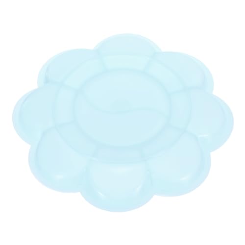 PATIKIL 24Pcs Paint Tray Palette, 3.1"/8cm Painting Palette Plastic Palette Flower Shape for Watercolor Gouache Painting Art Craft DIY Project, Blue - color: Blue