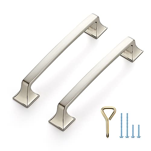 Ravinte Brushed Nickel Cabinet Handles Cabinet Pulls, 5 Inch, 10 Pack - color: Brushed Nickel, size: 5 Inch Hole Center