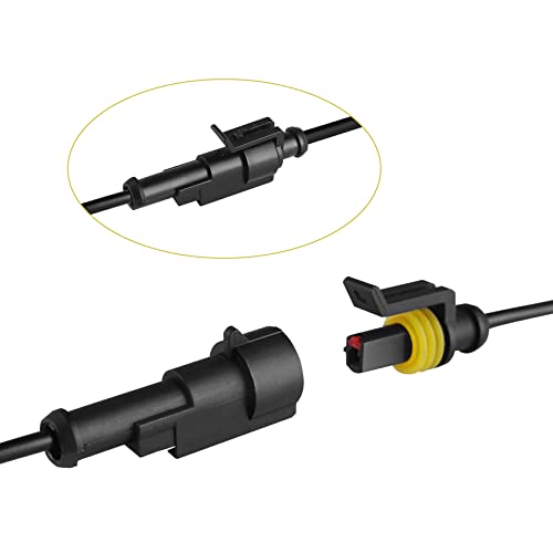 MUYI 1Pin Way 16AWG Waterproof Electrical Connector Wire Connectors-5 Kit - style: 1wire connector(5 sets)