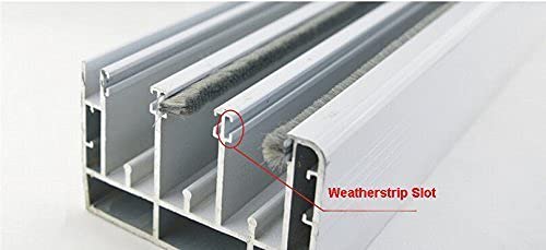 Weather Stripping Door Seal - 5m (16ft) Brush Weather Stripping,Card-Slot Seal Strip Pile Weatherstrip for Door Window (7mm x 12mm (Backing 0.276 x Brush 0.472 Inch) Gray) - size: 7 mm x 12 mm