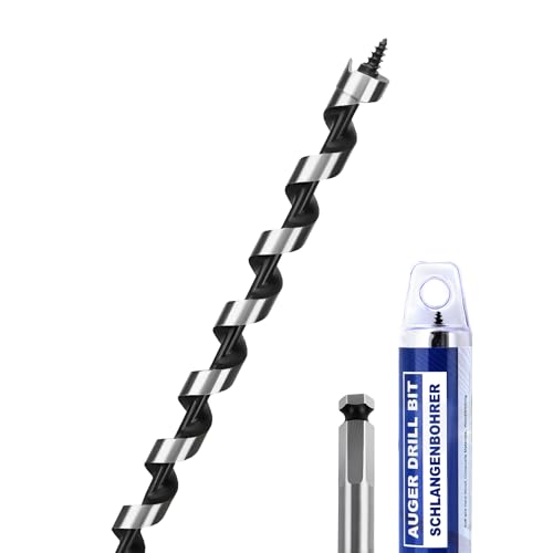 15/32" X 18" Auger Bit for Wood, 12x460mm Hex Long Auger Drill Bit - size: 15/32" (12mm)diameter, style: 18 inch / 460mm Length