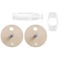 tesa Replacement Adapter Set BK43-2 - 2 x Self-Adhesive, Drill-Free Adapter with Power.Kit Technology for Bathroom Accessories - with Metal Plate and Tube Glue - Ø 34 mm x 16 mm, Bolt Length: 12 mm - style: BK43-2