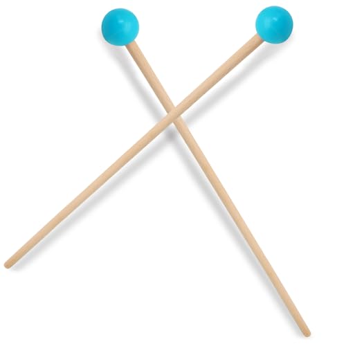 Luomorgo Steel Tongue Drum Mallets, Teal, 1 Pair Percussion Mallet - color: Teal