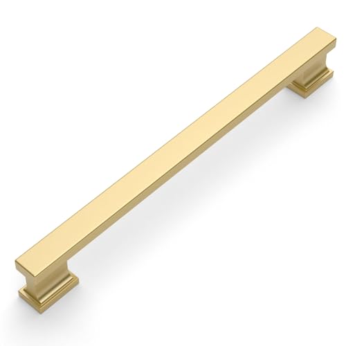 Amerdeco 10 Pack Brushed Gold Cabinet Pulls 7.5" - color: Brushed Gold, size: 7.5" hole center