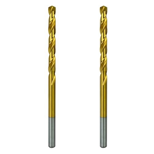 Greycore Tools 5/16 Inch x 6 Inch Cobalt Aircraft Extension Bit – 2 Pack M35 Cobalt Drill Bit, Industrial Titanium Coating – Drill Bits for Steel, Hard Metal, Cast Iron, Wood, Plastic (5/16" x 6") - size: 5/16" x 6", style: 6" Length
