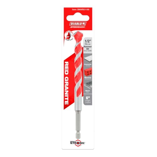 Diablo SPEEDemon Red Granite Carbide Tipped Hammer Drill Bit - 1/2" Dia