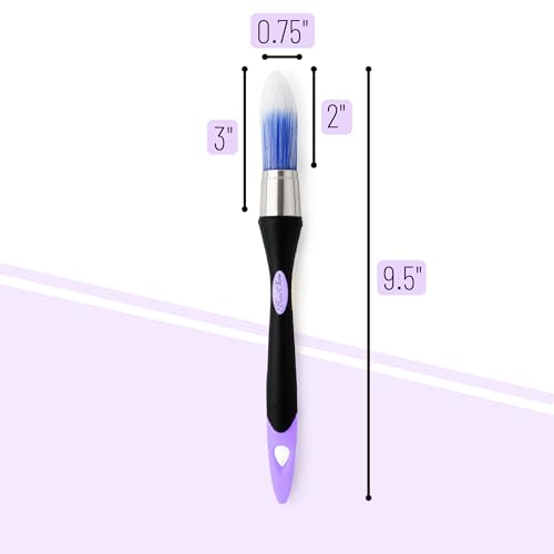 Bates- Trim Brush, 0.75 Inch, Edge Painting Tool, Trim Paint Brushes, Trimmer Edger, Trim Brush - color: Purple-black, size: 0.75 inch, 1 Pack