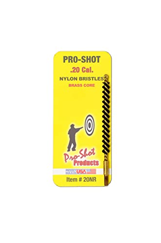 Pro-Shot Nylon Bore Brushes: Heavy-Duty Nylon Bristle & Brass Core Pistol, Rifle & Kit Brushes – Oversized Fill, Solvent-Resistant, Multi-Caliber Compatibility, American Standard Threads, Made in USA