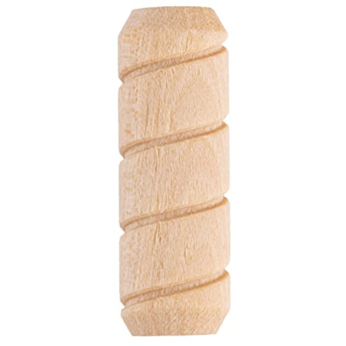 Spiral Grooved Hardwood Dowel Pins | 1/2" X 1-1/2" | Pack of 50 Approx. | Wooden Furniture Dowel Pins for Strong Connection | Furniture Making, Refurbishing or Crafts | UA-815-W - size: 1/2" X 1-1/2"