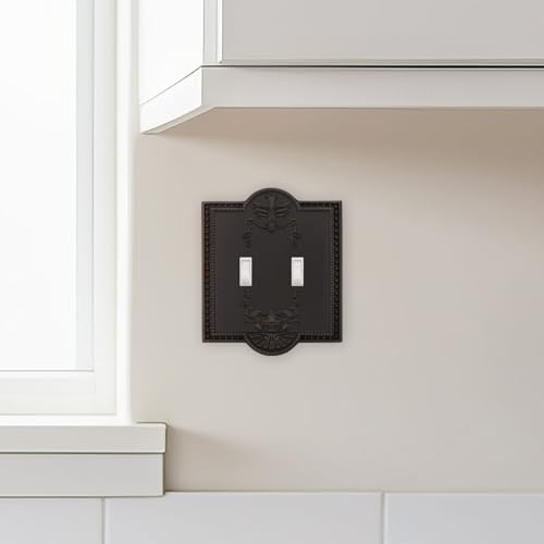 Nostalgic Warehouse Meadows Light Switch Cover Plate - color: Satin Nickel, size: Double Toggle
