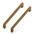 Ravinte Antique Brass Cabinet Handles Solid Cabinet Pulls 5 Inch CC, 5 Pack | Zinc Alloy, Slim Square Bar Grip, Smooth Drawer Pull Feel, Kitchen Cabinet Update, For Cupboards, Dressers, Drawers, Hardware - color: Antique Brass, size: Flat Black 5" Hole Ce