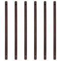BENECREAT 6PCS Wooden Dowels with Two Holes, 11.8inch Black Round Wooden Rod Sticks for Quilt Wall Hanging, Tapestry, Weaving, DIY Hardwood Craft, Hole: 5.5mm - color: Black