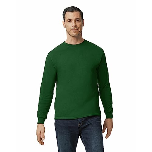Gildan Adult Heavy Cotton Long Sleeve T-Shirt, Style G5400, 2-Pack - color: Forest Green, size: 3X-Large