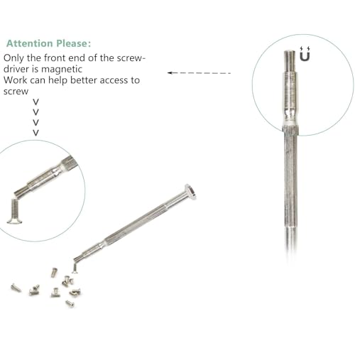 11PCS Small Precision Screwdriver Set, Premium Mini Screw Driver Set Kit, 6 Different Sizes of Flat Head Philips Screwdrivers for Watch, Eyeglasses, Electronics, Repair Box - size: Small