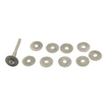 TEMO 10p 9/16" Solid Diamond Cutoff Wheel Saw Disc for Dremel Rotary Tool - size: 14mm Solid
