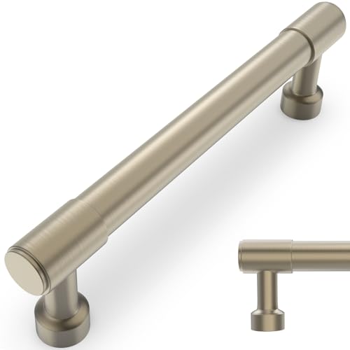 10 Pack 5 Inch(128mm) Kitchen Cabinet Handles Champagne Bronze Cabinet Pulls Alloy Drawer Pulls Solid Cabinet Hardware - color: Champagne Bronze, size: 5'' Hole Center(128mm)