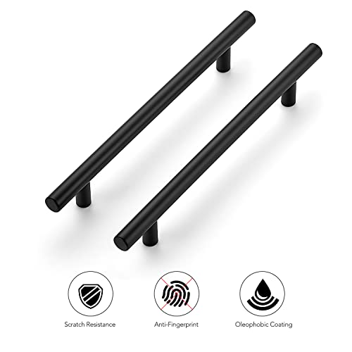 Ravinte Matte Black Cabinet Handles 8-13/16"Length,6-1/4" Hole,10 Pack - size: 8-13/16 Inch（6-1/4 Inch Hole Center）