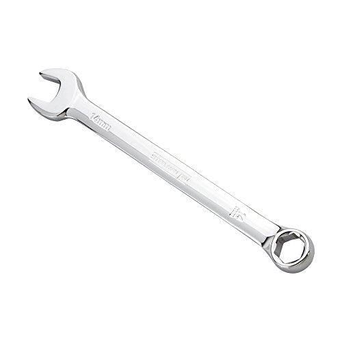 Steelman Pro 10-Piece Metric 6-Point Combination Wrench Set for Mechanics, Chrome Vanadium Alloy Steel, Angled Ends, Storage Rack Included - size: 10-piece