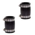 Fernco 1056-150 1-1/2-in. Flexible PVC Pipe Coupling for Cast Iron and Plastic Plumbing Connections 2-Pack