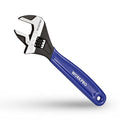 WORKPRO 8-Inch Adjustable Wrench, Cr-V Steel Wide Jaw Black Oxide Wrench - color: Blue, size: 8-Inch