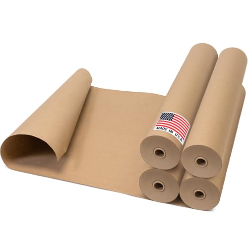 Floor Protection Natural Brown Rosin Paper 24" x 166 ft, Pack of 4 - style: 1328 sq ft (24" Pack of 4 Rolls)