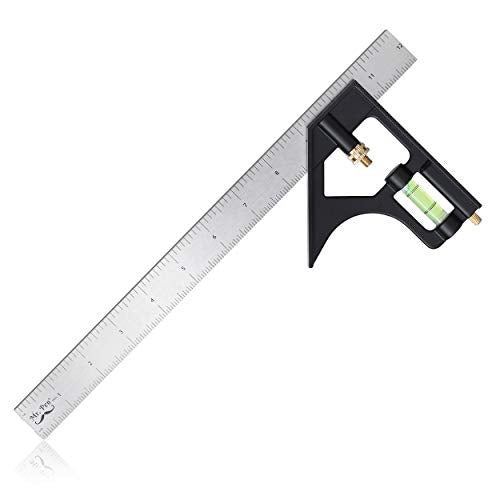 Mr. Pen- Combination Square, 12" Combo Square, Carpentry Tools - color: Black